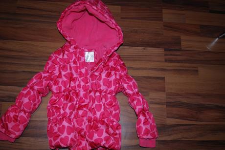 Srdíčková bunda buřinkatá, mothercare,104