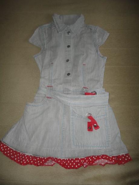 Riflové šatičky vertbaudet, vel. 98/104, vertbaudet,104