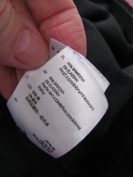 Černé bavlněné pružné tričko lindex, lindex,122