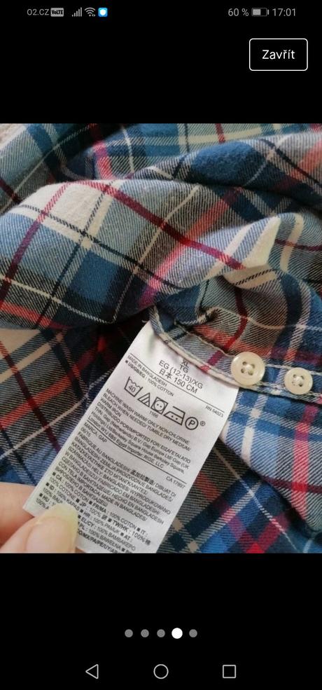 Dětská kostičkovaná košile, gap, gap,152