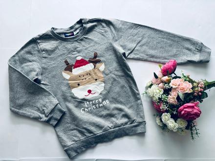 K1/ mikina šedá vánoční - v.110/116, 110