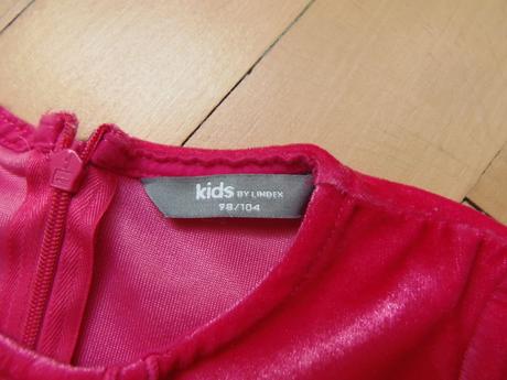 Dívčí sametové šaty, vel. 98/104, 98