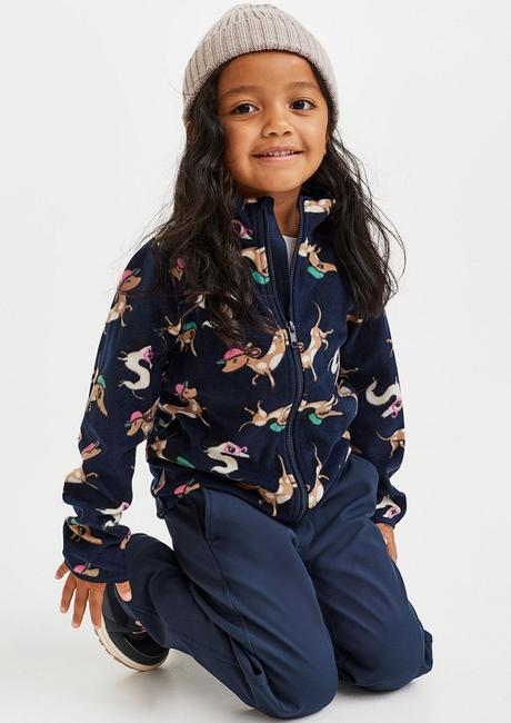 Fleecová pejsková mikina h&m vel. 110/116, h&m,110 / 116