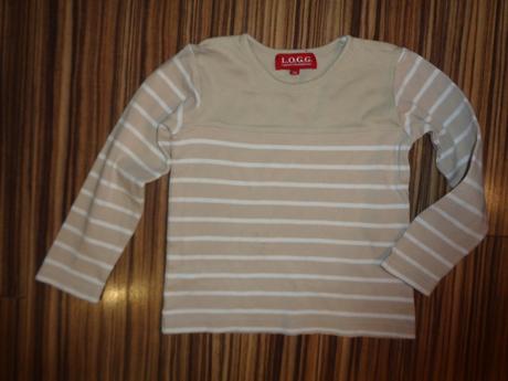 Krásné silnější hnědobílé tričko, h&m,104