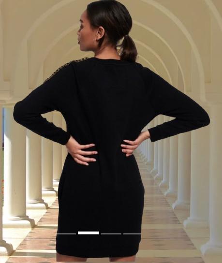 Superdry zdobené teplákové šaty s kapsami, superdry,s