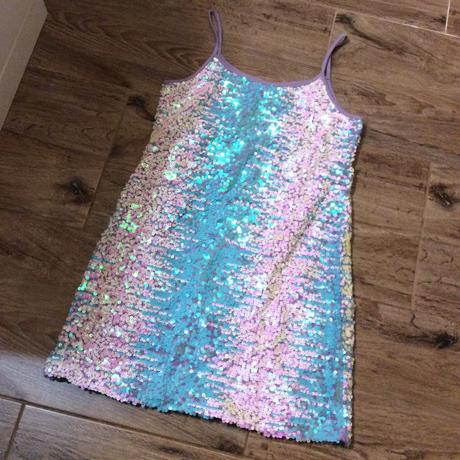 Slavnostní šaty s překlápěcími flitříky, f&f,164