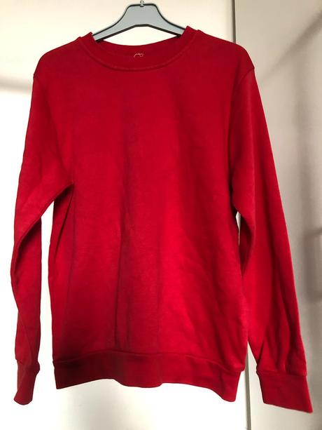 Červená tepláková mikina, 140