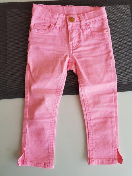 Dětské neon růžové kalhoty zeeman vel. 98, 98
