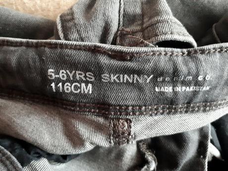 Dětské džíny, rifle, šedé, vel.116, zn.denim, denim,116