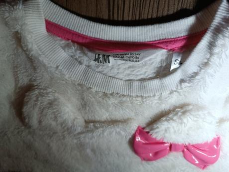 Dívčí chlupatá mikina s hello kitty, h&m,vel.92/98, h&m,92
