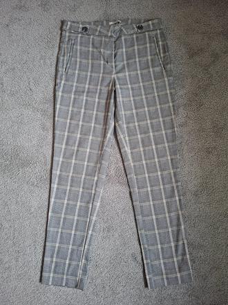 Pružné kárované kalhoty, orsay,xl