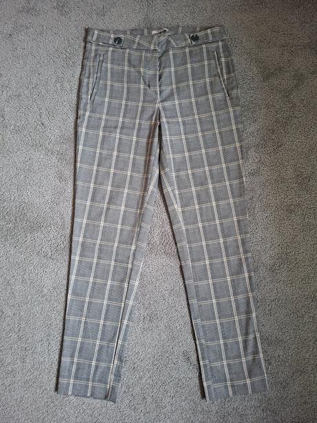 Pružné kárované kalhoty, orsay,xl