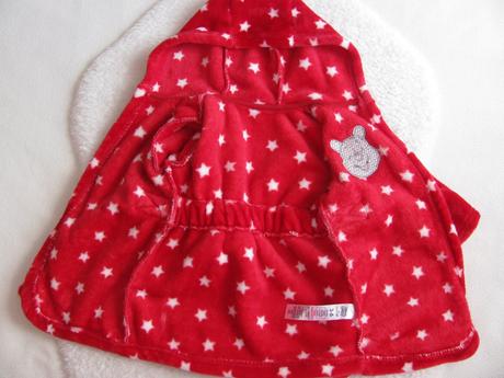 Malinově červený fleecový župan s kapucí disney, disney,68