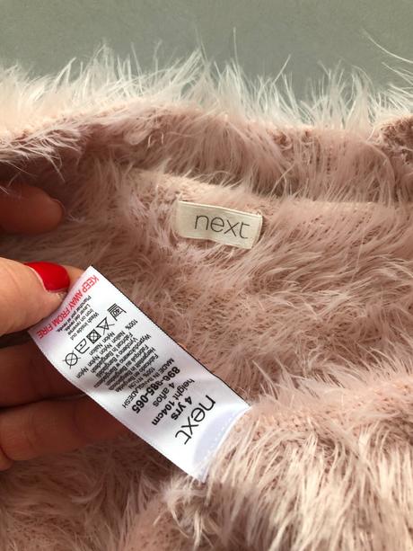 Růžový svetr bolerko kabátek next 4roky 104cm knof, next,104