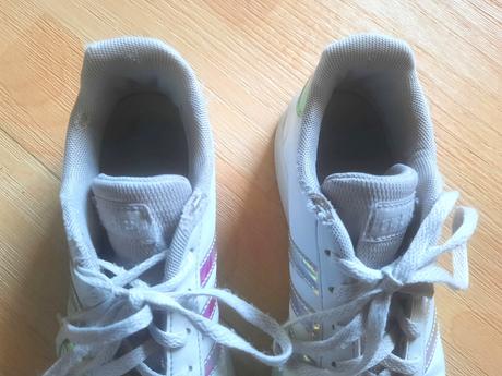 Boty bílé se stříbrnými pruhy adidas velikost 35,5, adidas,35