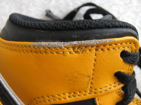 Dětské žluto-černo-bílé kotníkové tenisky jordan, air jordan,36