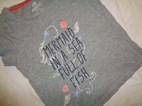 Šedé melírované tričko s mořskou pannou, pepperts,122