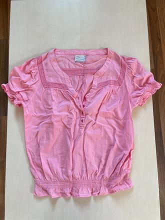 Růžová halenka s krajkou, vel m, peak performance, m