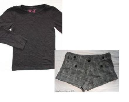 At99 elastické tričko + 391 kárované šortky, 152
