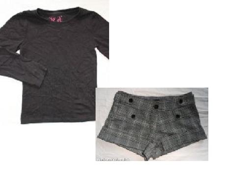 At99 elastické tričko + 391 kárované šortky, 152