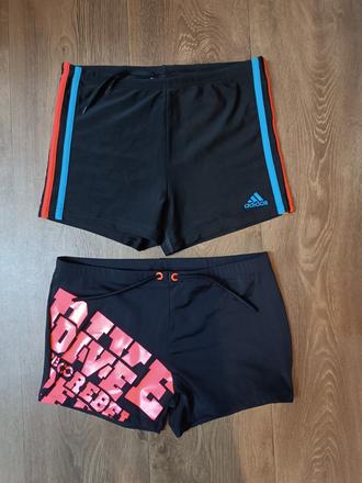 2x chlapecké plavky adidas(12-13let),bonprix(164), adidas,152
