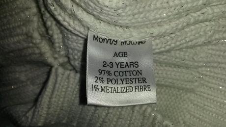 Bílý pletený rolák vel. 92-98, 92