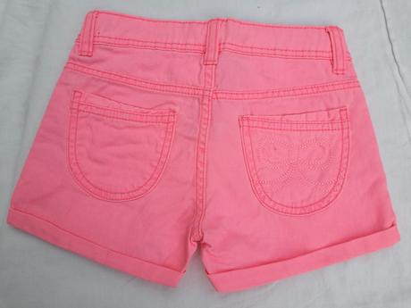 Džínové šortky neon 6-7 let, 122