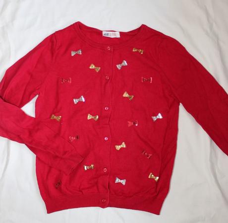 Po145.sváteční svetřík s flitry, 8-10 let, h&m,140