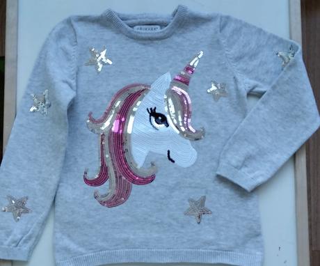 Dívčí svetr jednorožec, primark, vel. 116., primark,116