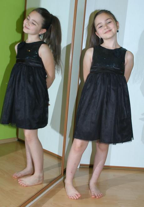 Sváteční společenské černé šaty, čertice, f&f,122