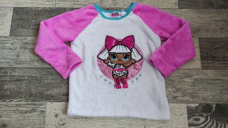 Mikina dívčí plyšová lol, primark,122