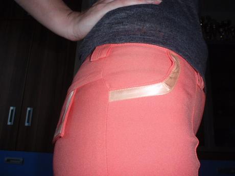 Kalhoty vel.38 meruňkové, m