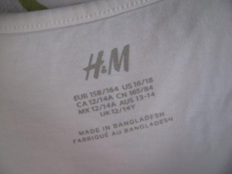 Bavlněné elastické crop top tričko h&m, h&m,164