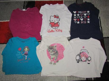 Trička pro holku vel.110/116 -6 ks, lupilu,110
