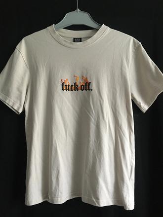 Vel. 34 béžové triko s nápisem, 34