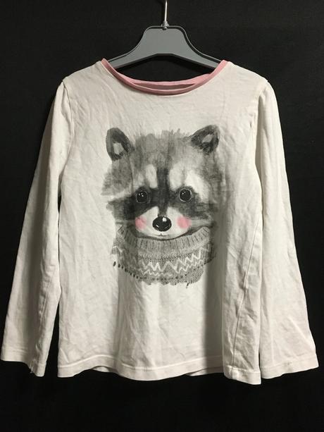 Vel. 110 bílé triko s mývalem, 110