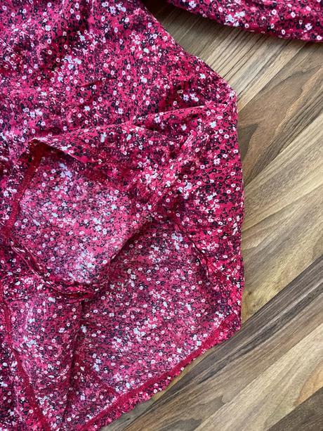 Růžová halenka s kvítky, vel l, cecil, l