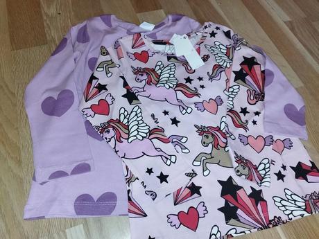 2x tričko s koníky, poníky unicorn 104 lindex, next,104