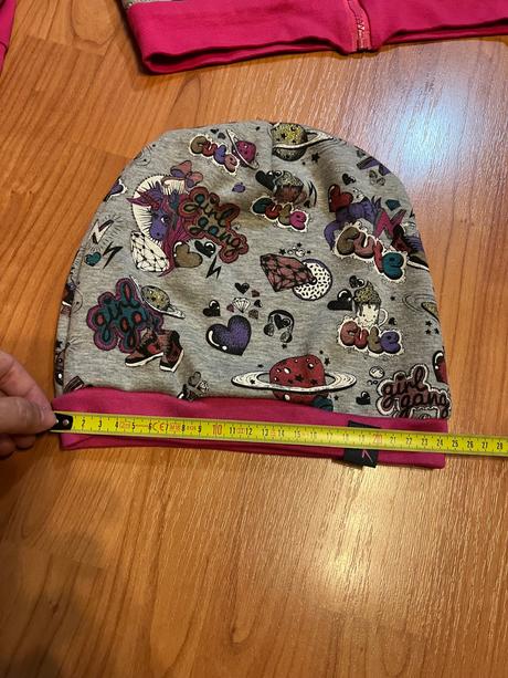 Na zakázku mikina + čepice vel 128/134, 128