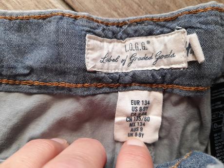 Slabé plátěné kalhoty zn. hm, vel. 134, h&m,134