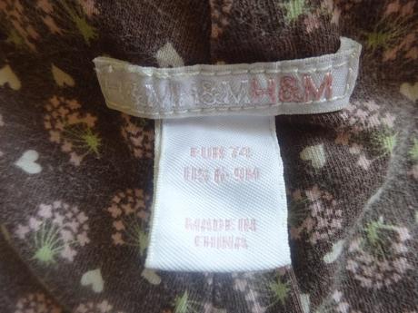 Hnědé manšestrové laclíky, vel. 74, h&m,74