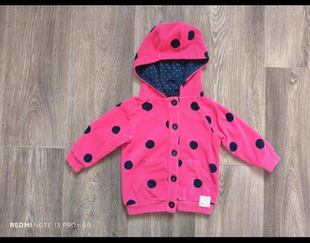 Dívčí lehlá fleece mikina 12-18m vel. 80-86, next,80