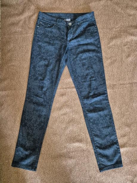 Dámské kalhoty- krajkově květinový vzor c&a vel.38, c&a,38