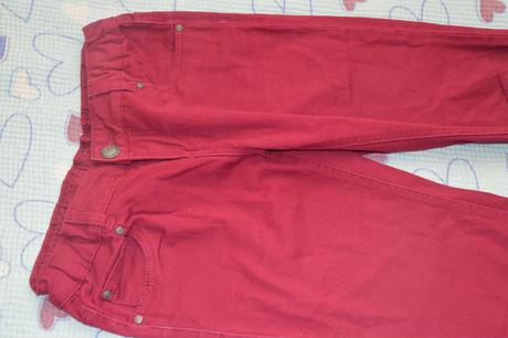152 elastické kalhoty džíny vínové regulace v pase, crashone,152