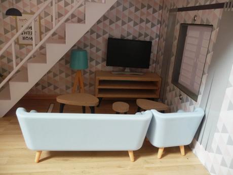 Dřevěný domeček pro panenky xxl lupilu + 8 panenek,