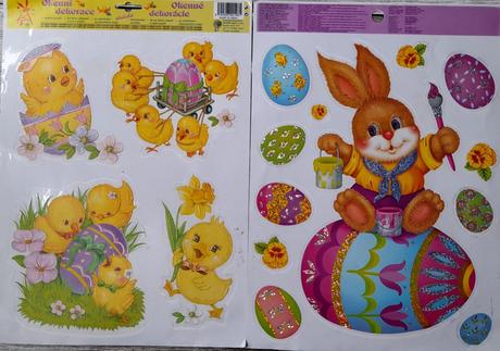 Velikonoční okenni dekorace - kuřátka, 