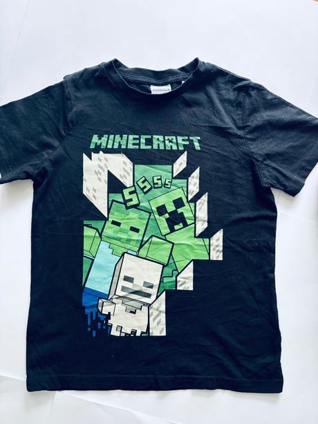 Triko černé minecraft- v.8/9 let, 134