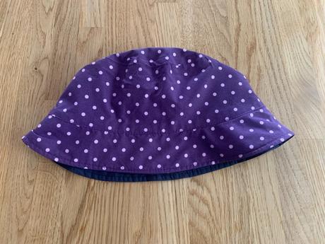Fialový klobouk & puntíkatý vel. uni 104/110, 104
