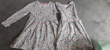 2 x šaty s dlouhým rukávem, 116