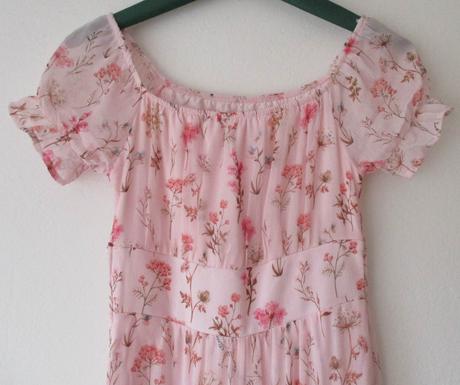 Dlouhé květované šaty růžové carmen orsay s 36, orsay,s